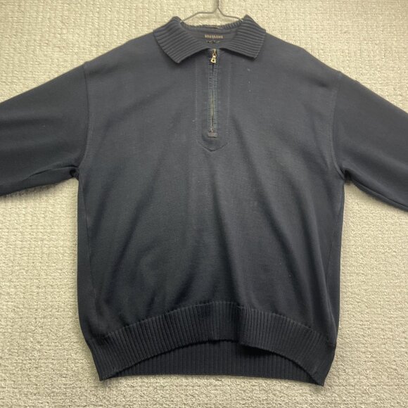 Paul & Shark Pure Wool Sweater Men's Size L Collared Half Zip Jumper Navy Read* - Picture 7 of 16